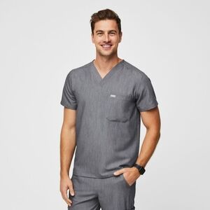 Figs Lot of 3 Technical Collection Three-Pocket Scrub Top Gray Men's Medium